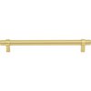 Jeffrey Alexander 192 mm Center-to-Center Brushed Gold Key Grande Cabinet Bar Pull 5192BG